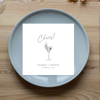 Guardanapo De Papel Prata Personalizada Brindes & Casamento de Champan
