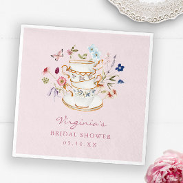 Guardanapo De Papel Prato de Papel Festa do Chá Rosa