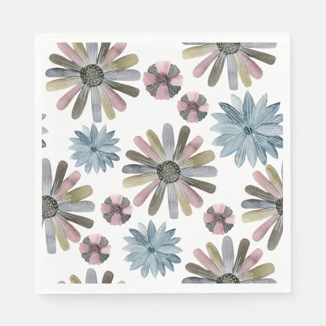 Guardanapo De Papel Pratos-piquenique - Flores (Frente)