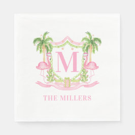 Guardanapo De Papel Pray Flamingo Christmas Crest