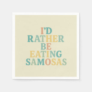 Guardanapo De Papel preferencialmente idosa comendo samosas