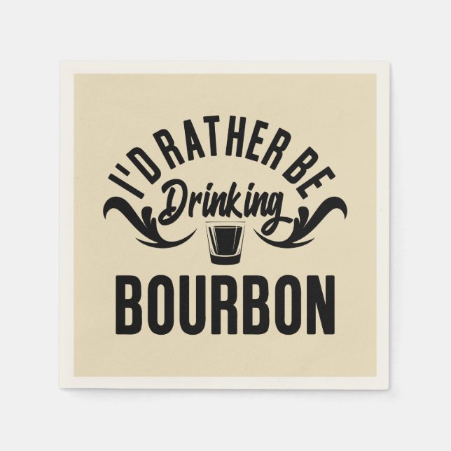 Guardanapo De Papel Preferencialmentes engraçadas bebem uísque arte de (Frente)