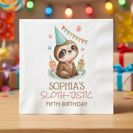 Guardanapo De Papel Preguiça aniversário infantil preguiça-tástico