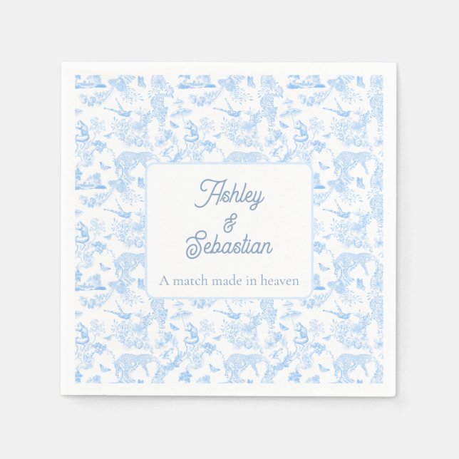 Guardanapo De Papel Preparppy Jungle Chinoiserie Toile (Frente)