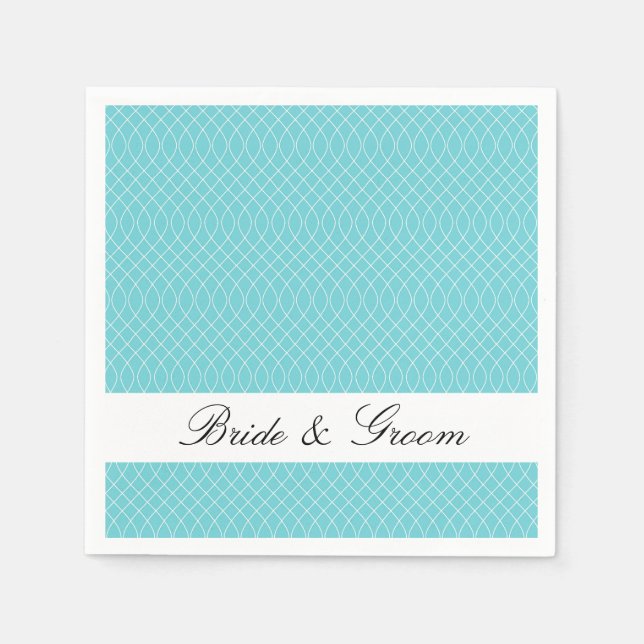 Guardanapo De Papel Preppy Aqua Spiral (Frente)