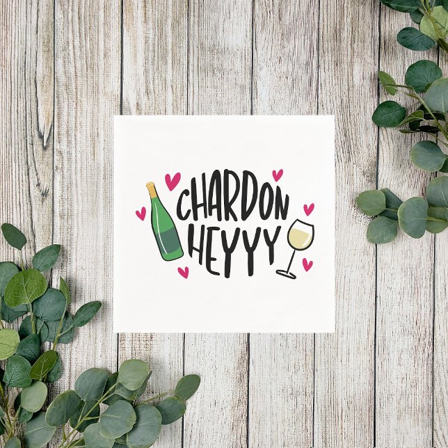 Guardanapo De Papel Preppy Chardonnay Funny (Criador carregado)