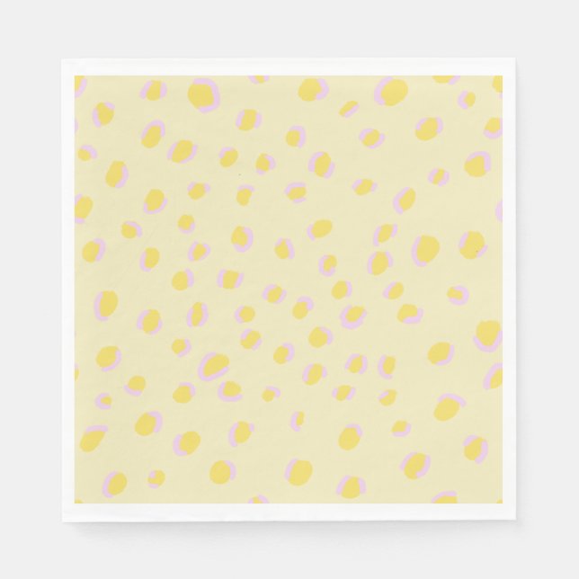 Guardanapo De Papel Preppy Cheetah Impressão (Frente)