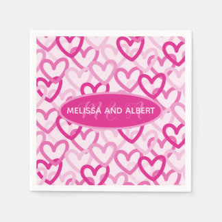 Guardanapo De Papel Preppy Hearts Pink