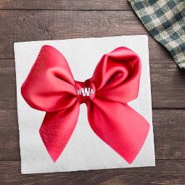 Guardanapo De Papel Preppy Napkin do Monograma Arco Vermelho
