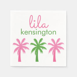 Guardanapo De Papel Preppy Palm Trees Partido Personalizado Napkins