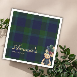 Guardanapo De Papel Preppy Polo Teddy Bear Classic Girl Baby Shower