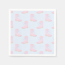 Guardanapo De Papel Preppy Rodeo First Birthday Cowgirl Boots