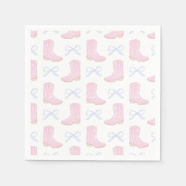 Guardanapo De Papel Preppy Rodeo First Birthday Cowgirl Boots