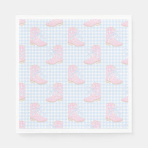 Guardanapo De Papel Preppy Rodeo First Birthday Cowgirl Boots