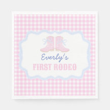 Preppy Rodeo First Birthday Cowgirl Boots