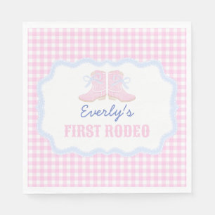 Guardanapo De Papel Preppy Rodeo First Birthday Cowgirl Boots