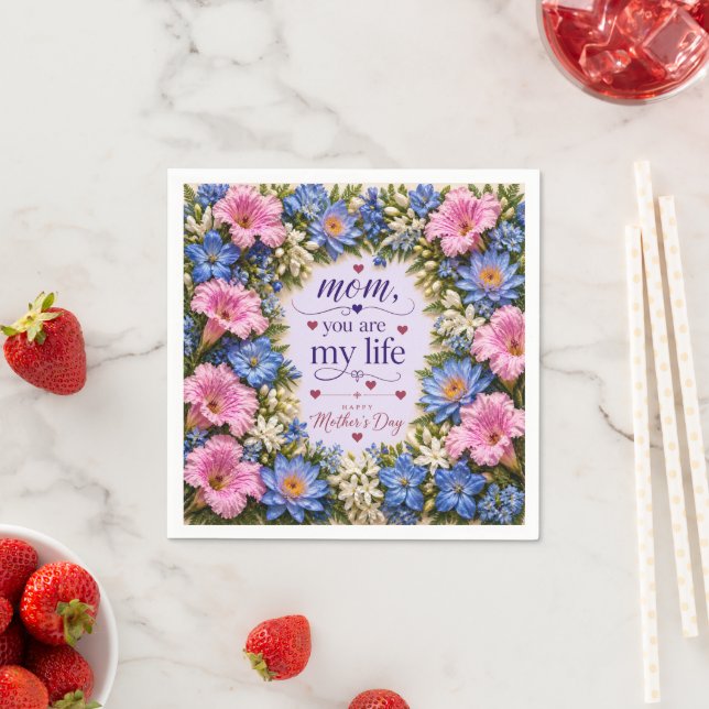 GUARDANAPO DE PAPEL PRESENÇA DE AMOR PARA O DIA DAS MÃES  (Insitu)