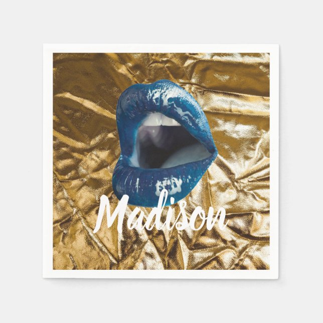 Guardanapo De Papel Presente De Aniversário Personalizado Para Esposa, (Frente)