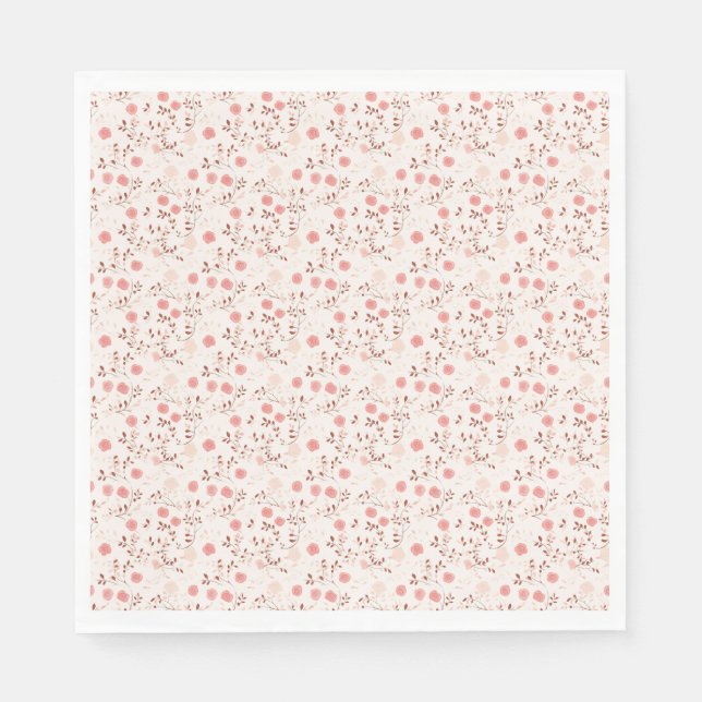 Guardanapo De Papel Presente de aniversário | Rosa Rosa Rosa (Frente)