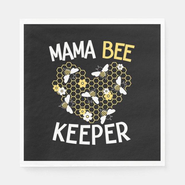 Guardanapo De Papel Presente de apicultor | Mama Bee Keeper (Frente)