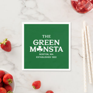Guardanapo De Papel Presente de beisebol Green Monsta Boston Green Mon