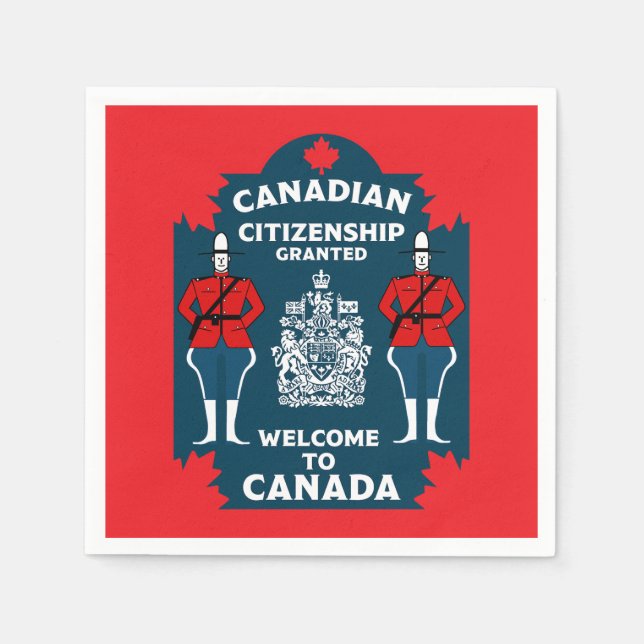 Guardanapo De Papel Presente de celebração de cidadania canadense (Frente)