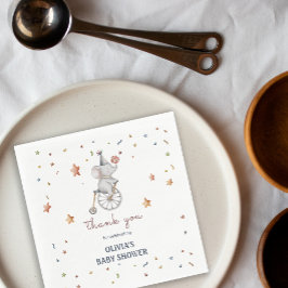 Guardanapo De Papel Presente de Chá de fraldas de Circo de Elefante Wh