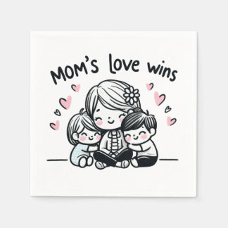 Guardanapo De Papel Presente de dia de as mães | Mãe Amor vence