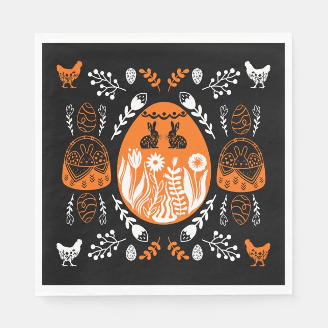 Guardanapo De Papel Presente de Feriado de felz pascoa (Frente)