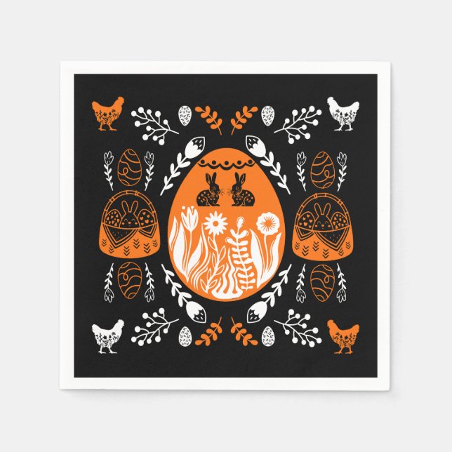 Guardanapo De Papel Presente de Feriado de felz pascoa (Frente)