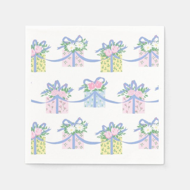 Guardanapo De Papel Presente de festa de aniversário - Napkins de Pape (Frente)