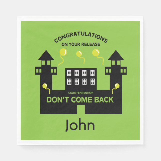 Guardanapo De Papel Presente de libertação fora da prisão (Frente)