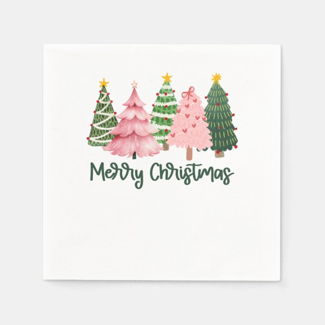 Guardanapo De Papel Presente de Natal Árvore de Natal Alegre (Frente)