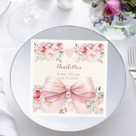 Guardanapo De Papel Presente de Noiva frasco creme com laço rosa
