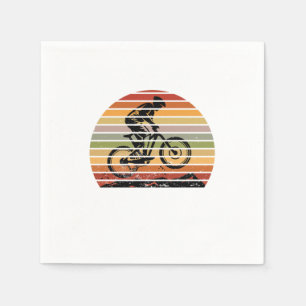 Guardanapo De Papel Presente do ciclista Retro Vintage Mountain Biking