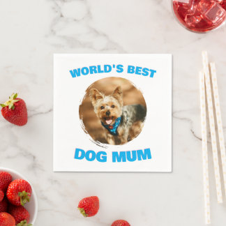 Guardanapo De Papel Presente Personalizado Mínimo Melhor Mãe de Cachor