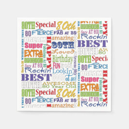 Guardanapo De Papel Presentes De Festa de aniversário De 80 Especial E