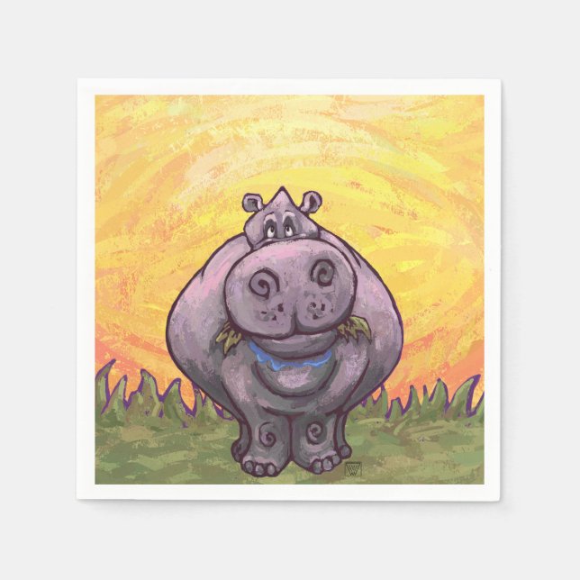 Guardanapo De Papel Presentes e acessórios do Hippopotamus (Frente)