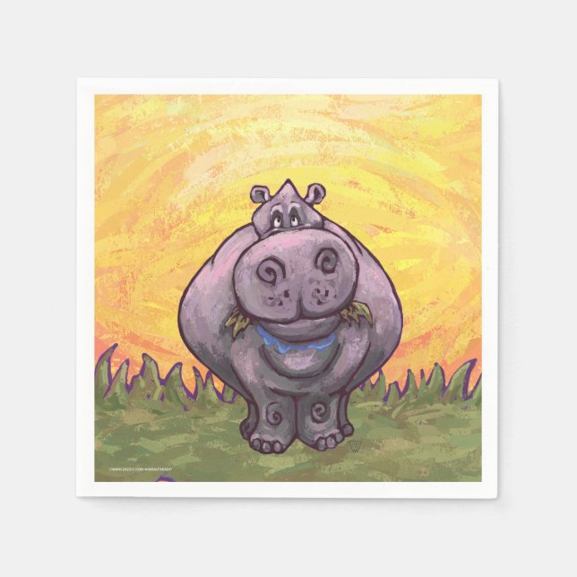 Guardanapo De Papel Presentes e acessórios do Hippopotamus (Frente)