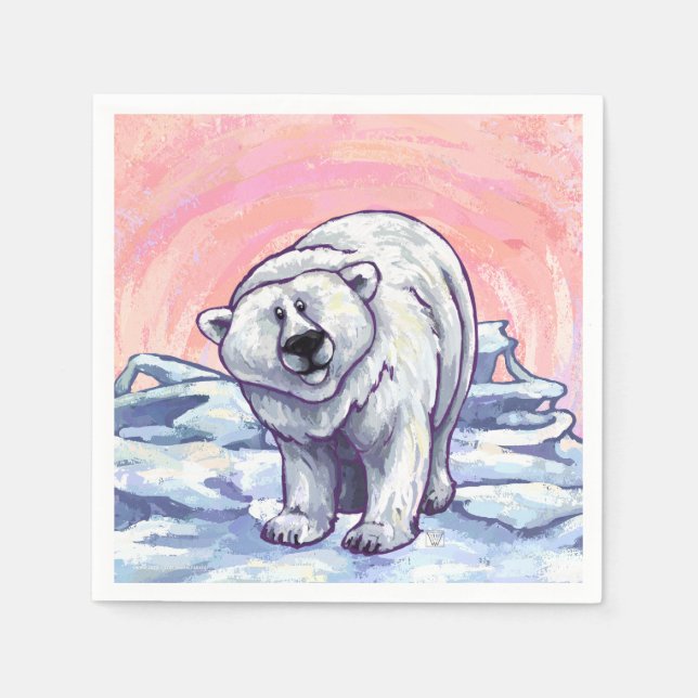 Guardanapo De Papel Presentes e acessórios do Urso Polar (Frente)