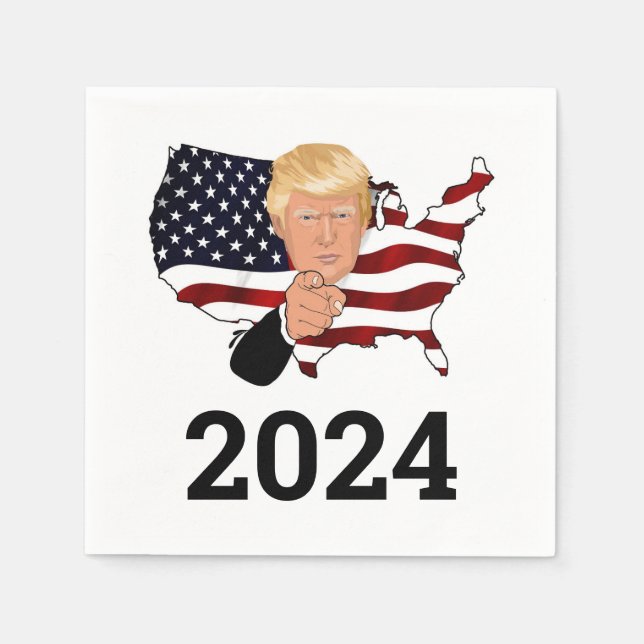 Guardanapo De Papel Presidente Trump gráfico sobre guardanapos. Guarda (Frente)