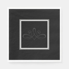 Guardanapo De Papel Preto & Branco