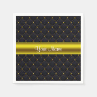 Preto colado clássico e Dourado personalizado