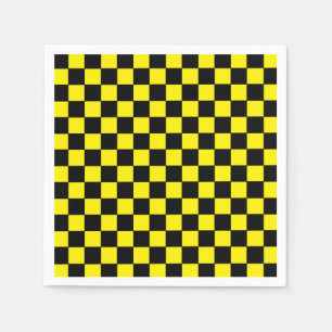 Guardanapo De Papel Preto e Amarelo Verificados