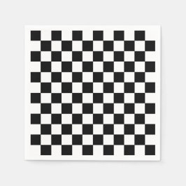 Guardanapo De Papel Preto e branco verificados