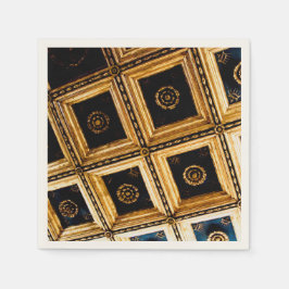 Guardanapo De Papel Preto e Dourado