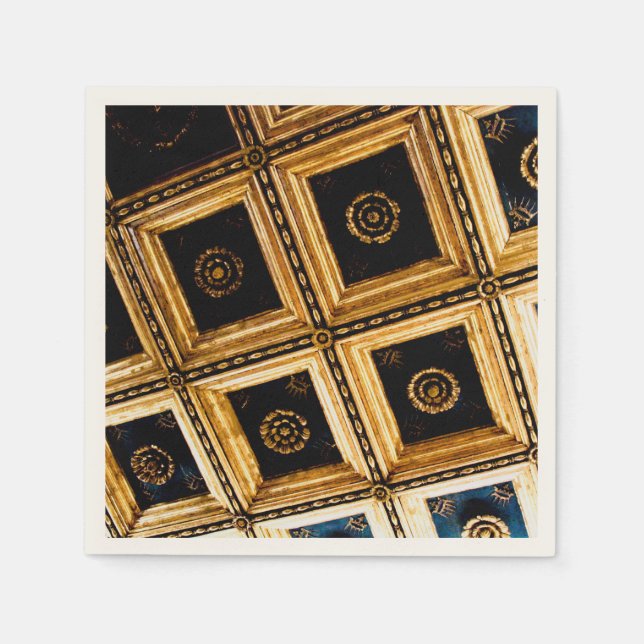 Guardanapo De Papel Preto e Dourado (Frente)