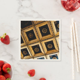 Guardanapo De Papel Preto e Dourado