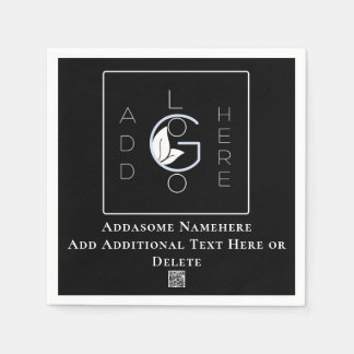 Guardanapo De Papel Preto moderno adicione o seu Marketing comercial d