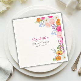 Guardanapo De Papel Pretty Boho Wildflowers Bridal Shower